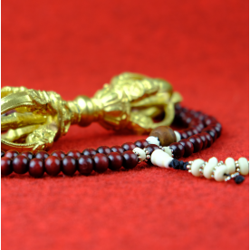 Gebetskette Mala Kette Rosenholz Rot Perlen Kugeln 8.5mm Meditation Buddha