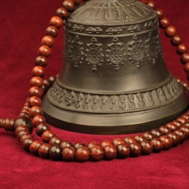 Mala rosewood brown reddish necklace grain balls Buddhism Vietnam 87b