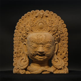 Bhairav Büste "Tolle Qualität" Hindu Shiva Nepal Holzschnitzerei Unikat Gott