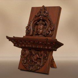 Shiva Hinduistische Holzschnitzkunst Nepal Tempel Kunst