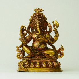 Detailed Ganesha stature of copper in fine quality